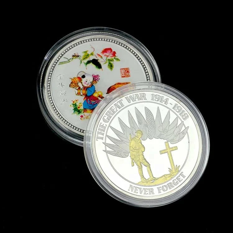 Cheap Custom Metal Plated Silver Coin High quality custom 3D silver