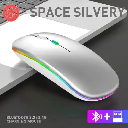 Wireless Mouse Rechargeable Silent LED Backlit Mice PC Laptop Computer